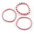 3 Strand Pink Glass Pearl Flex Bracelet (6mm, 10mm) - view 6