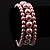 3 Strand Pink Glass Pearl Flex Bracelet (6mm, 10mm) - view 4