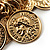 Gold Tone Coin Link Flex Bracelet - view 5
