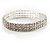 Silver Tone Diamante Stretch Fashion Bracelet (Crystal Clear) - view 8