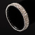 Silver Tone Diamante Stretch Fashion Bracelet (Crystal Clear) - view 3