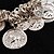 Silver Tone Coin Link Flex Bracelet - view 4
