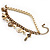 2 Strand Faux Pearl Charm Bracelet (White&Antique Gold) - view 6
