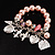 Pink Plastic Bead Charm Flex Bracelet - view 6