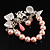 Pink Plastic Bead Charm Flex Bracelet - view 3