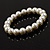 3 Strand White Glass Pearl Flex Bracelet  (6mm, 10mm) - view 5