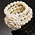 White Rose Bead Flex Bracelet - view 3
