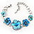 5 Blue Enamel Flower Bracelet