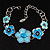 5 Blue Enamel Flower Bracelet - view 2