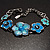 5 Blue Enamel Flower Bracelet - view 8