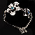 Vintage Crystal Floral Bracelet (Antique Silver) - view 7