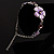 Delicate CZ Pink Enamel Floral Bracelet - view 6
