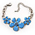 Sky Blue Floral Enamel Bracelet - view 2