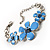 Sky Blue Floral Enamel Bracelet - view 3
