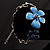 Sky Blue Floral Enamel Bracelet - view 6