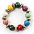 Multicoloured Metal And Ceramic Bead Flex Bracelet - view 2