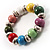 Multicoloured Metal And Ceramic Bead Flex Bracelet - view 3