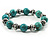 Turquoise Style Flex Bead Bracelet (Antique Silver) - view 5