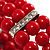 Red Plastic Beaded Flex Bracelet - view 3