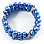 Blue Plastic Beaded Flex Bracelet - view 2