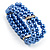 Blue Plastic Beaded Flex Bracelet - view 3