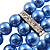 Blue Plastic Beaded Flex Bracelet - view 5