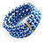 Blue Plastic Beaded Flex Bracelet - view 6