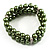 Olive Green Plastic Beaded Flex Bracelet - view 3