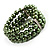 Olive Green Plastic Beaded Flex Bracelet - view 4