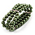 Olive Green Plastic Beaded Flex Bracelet - view 5