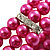 Deep Pink Plastic Beaded Flex Bracelet - view 6
