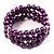 Purple Plastic Beaded Flex Bracelet - view 2