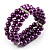 Purple Plastic Beaded Flex Bracelet - view 3