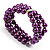 Purple Plastic Beaded Flex Bracelet - view 4