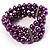 Purple Plastic Beaded Flex Bracelet - view 6