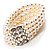 4 Strand White Crystal Imitation Pearl Flex Bridal Bracelet - view 6
