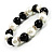 Black&White Imitation Pearl Flex Bracelet - view 3