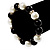 Black&White Imitation Pearl Flex Bracelet - view 4