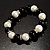 Black&White Imitation Pearl Flex Bracelet - view 5
