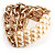 Stunning Faux Pearl Gold Chain Flex Bracelet - view 2