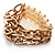 Stunning Faux Pearl Gold Chain Flex Bracelet - view 3