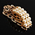 Stunning Faux Pearl Gold Chain Flex Bracelet - view 5