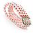 4 Strand Pink Imitation Pearl Crystal Flex Bracelet - view 8