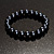 Black Coloured Imitation Pearl Flex Bracelet -8mm - view 5
