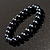 Black Coloured Imitation Pearl Flex Bracelet -8mm - view 6