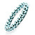 Aqua Coloured Imitation Pearl Flex Bracelet - view 3
