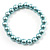 Aqua Coloured Imitation Pearl Flex Bracelet - view 4