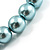 Aqua Coloured Imitation Pearl Flex Bracelet - view 5