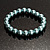 Aqua Coloured Imitation Pearl Flex Bracelet - view 6