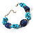 Stunning Turquoise Stone & Resin Bead Fashion Bracelet - view 2